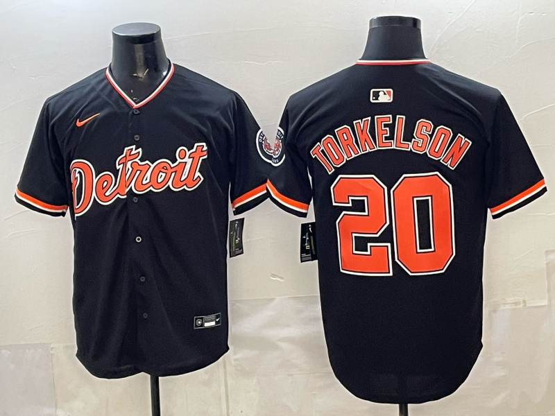 Men Detroit Tigers #20 Torkelson black Game Nike MLB Jersey032103